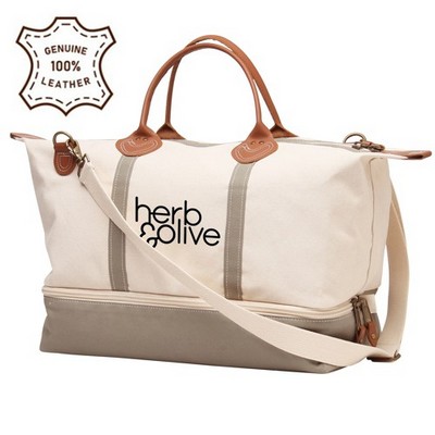 Sierra Weekender Cotton Canvas Duffle Bag (24"x14"x7")